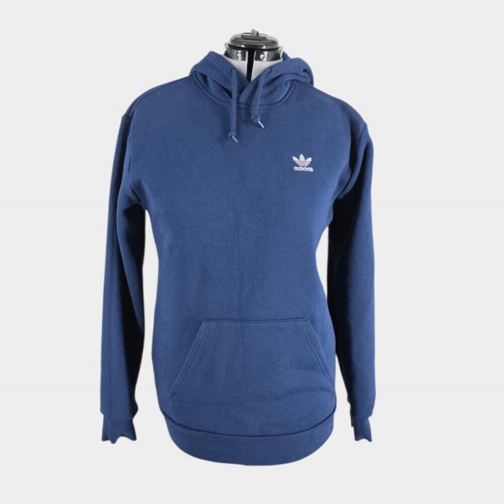 Adidas Sweatshirt Men's S Navy Blue Essential Hoodie Solid Sporty Athleisure